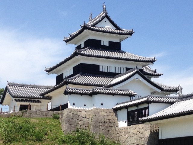 日本100名城スタンプの設置場所です。 戦国武将の名言から学ぶビジネスマンの生き方